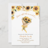 Zonnebloem Ze is van het Vrijgezellenfeest van de  Kaart (Voorkant)