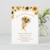 Zonnebloem Ze is van het Vrijgezellenfeest van de  Kaart (Staand voorkant)