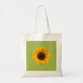 Zonnebloem Zee Canvas tas voor groene opdruk (Voorkant)