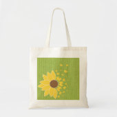 Zonnebloem, Zee, groene Canvas tas voor schoot (Voorkant)