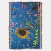 Zonnebloem - Zeegrootbeugel Deken (Voorkant Verticaal)