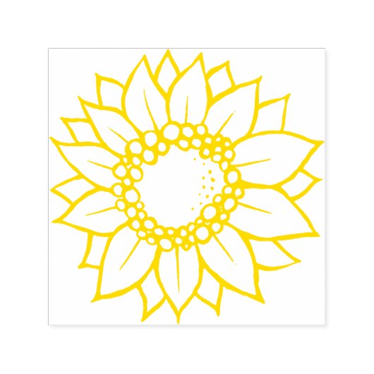 Zonnebloem Zelfinktende Stempel (Design)