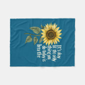 Zonnebloem Zelfmoord Bewustzijn Fleece Deken (Voorkant (Horizontaal))
