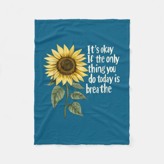 Zonnebloem Zelfmoord Bewustzijn Fleece Deken (Voorkant)