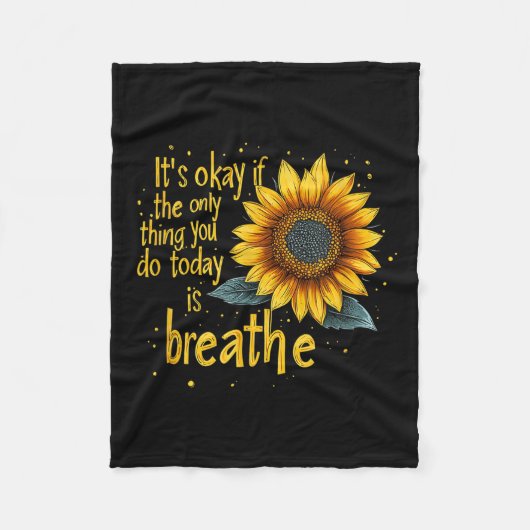 Zonnebloem Zelfmoord Bewustzijn Fleece Deken (Voorkant)