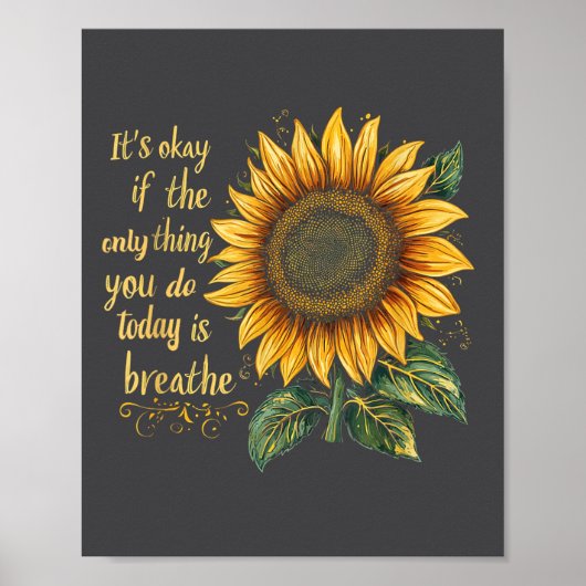 Zonnebloem Zelfmoord Bewustzijn Poster (Voorkant)