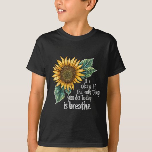 Zonnebloem Zelfmoord Bewustzijn T-shirt (Voorkant)