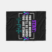 Zonnebloem Zelfmoordpreventie Zelfmoordbewustzijn  Fleece Deken (Voorkant (Horizontaal))