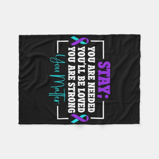 Zonnebloem Zelfmoordpreventie Zelfmoordbewustzijn  Fleece Deken (Voorkant (Horizontaal))