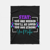 Zonnebloem Zelfmoordpreventie Zelfmoordbewustzijn  Fleece Deken (Voorkant)