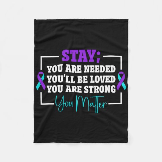 Zonnebloem Zelfmoordpreventie Zelfmoordbewustzijn  Fleece Deken (Voorkant)