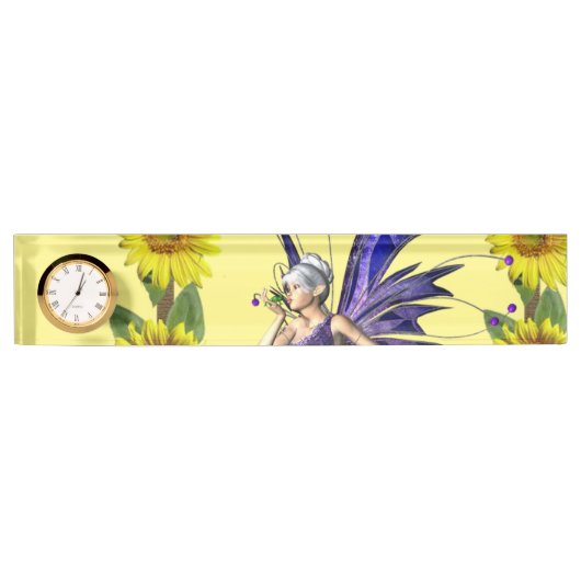 Zonnebloem Zijdesk Naambordje (Voorkant)