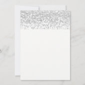 Zonnebloem Zilver Glitter Vrijgezellenfeest Kaart (Achterkant)