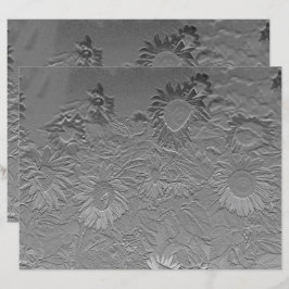 Zonnebloem Zilver Grijze Floral Design Decoupage