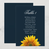 Zonnebloem zitkaart. Marine rustieke bruiloft Kaart (Voorkant / Achterkant)