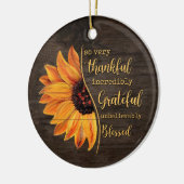 Zonnebloem zo dankbaar ongelooflijk dankbaar keramisch ornament (Links)