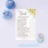 Zonnebloem Zoek de gamekaart van het gastVrijgezel Flyer (Enkel)