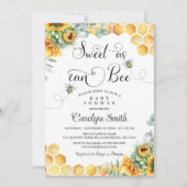 Zonnebloem zoet als kan zijn Baby shower uitnodigi Kaart (Voorkant)