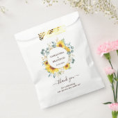 Zonnebloem Zomer Botanische Tuin Bruiloft Bedankzakje (Gezegeld)