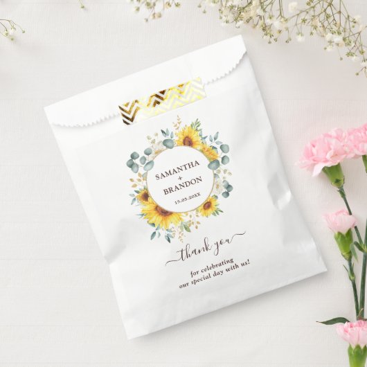  Zonnebloem Zomer Botanische Tuin Bruiloft Bedankzakje (Gezegeld)