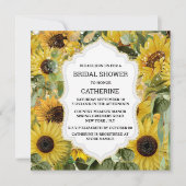 Zonnebloem zomer elegante collage bewerkbare bruid kaart (Voorkant)