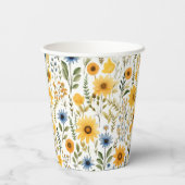 Zonnebloem Zomer Party Paper Cups Papieren Bekers (Achterkant)