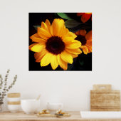 Zonnebloem, zomerbloem poster (Keuken)