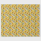 Zonnebloem : Zomergele bloei. Cadeaupapier (Vlak)
