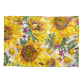 Zonnebloem : Zomergele bloei. Kussensloop (Achterkant)