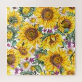 Zonnebloem : Zomergele bloei. Legpuzzel (Horizontaal)