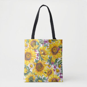 Zonnebloem : Zomergele bloei. Tote Bag
