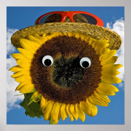 Zonnebloem Zomerpret Poster (Voorkant)