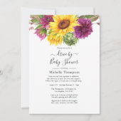 Zonnebloem Zomzomers met een bridal of een Baby sh Kaart (Voorkant)