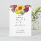 Zonnebloem Zomzomers met een bridal of een Baby sh Kaart (Staand voorkant)