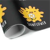 Zonnebloem Zon en ventilator donkerbruine BG Cadeaupapier (Rol Hoek)