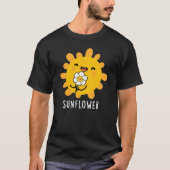 Zonnebloem Zon en ventilator donkerbruine BG T-shirt (Voorkant)
