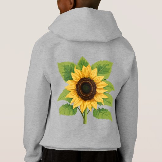 Zonnebloem & Zon – Symbool van Optimisme & Groei (Achterkant)