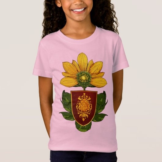 Zonnebloem & Zon – Symbool van Optimisme & Groei T-shirt (Voorkant)