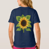 Zonnebloem & Zon – Symbool van Optimisme & Groei T-shirt (Achterkant)