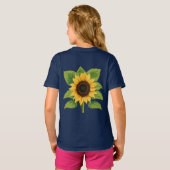 Zonnebloem & Zon – Symbool van Optimisme & Groei T-shirt (Achterkant volledig)