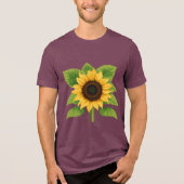 Zonnebloem & Zon – Symbool van Optimisme & Groei Tri-Blend Shirt (Voorkant)