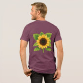Zonnebloem & Zon – Symbool van Optimisme & Groei Tri-Blend Shirt (Voorkant)