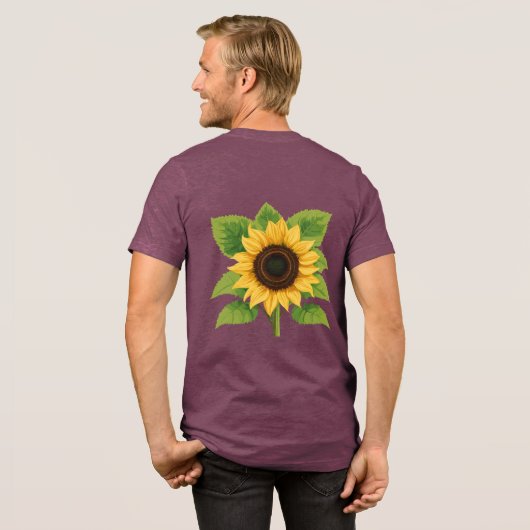 Zonnebloem & Zon – Symbool van Optimisme & Groei Tri-Blend Shirt (Voorkant)