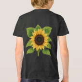 Zonnebloem & Zon – Symbool van Optimisme & Groei Tri-Blend Shirt (Achterkant)