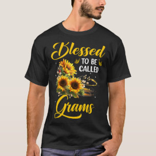 Zonnebloem zonder bloem genaamd Grams Moederdag T-shirt