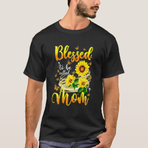 Zonnebloem, zonder de naam mama Happy Mothers D T-shirt