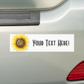 Zonnebloem, zonnebloem bumpersticker (Op auto)