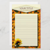 Zonnebloem Zonnebloem Lijnstationen Briefpapier (Voorkant / Achterkant)