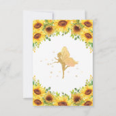 Zonnebloem Zonnebloem Melk Baby shower Birthday Bedankkaart (Achterkant)