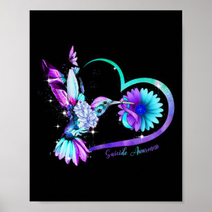 Zonnebloem Zonnebloem Paarse zelfmoord Poster